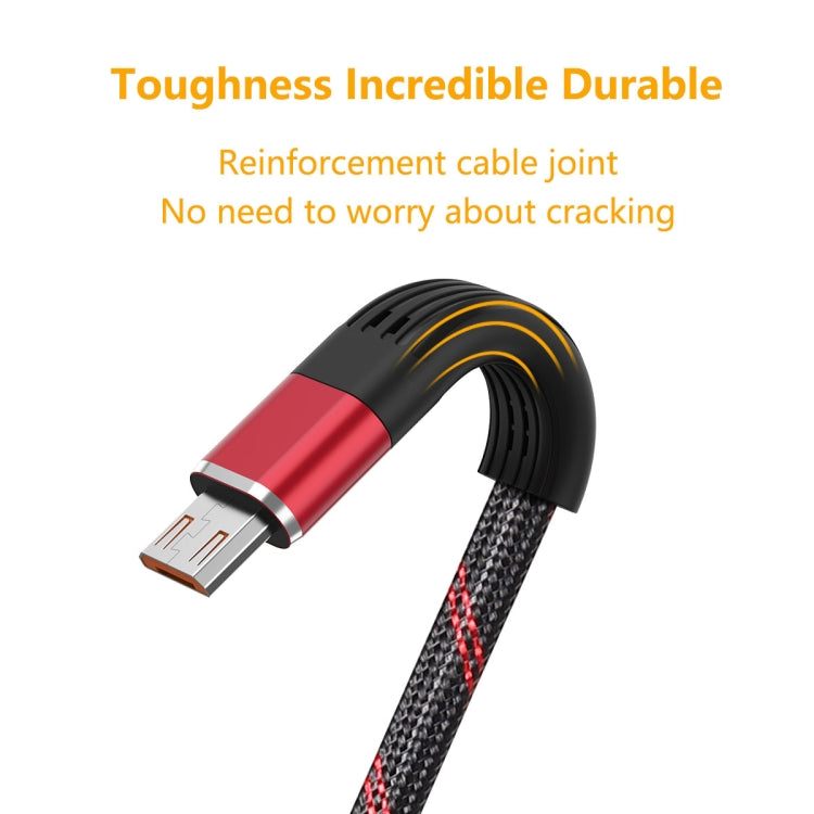 ENKAY ENK-CB301 Fishing Net Weaving USB to Micro Usb Data Transfer Charging Cable