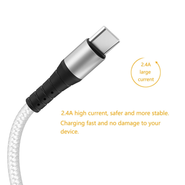 ENKAY ENK-CB102 Nylon Weaving USB to Type-C Data Transfer Charging Cable