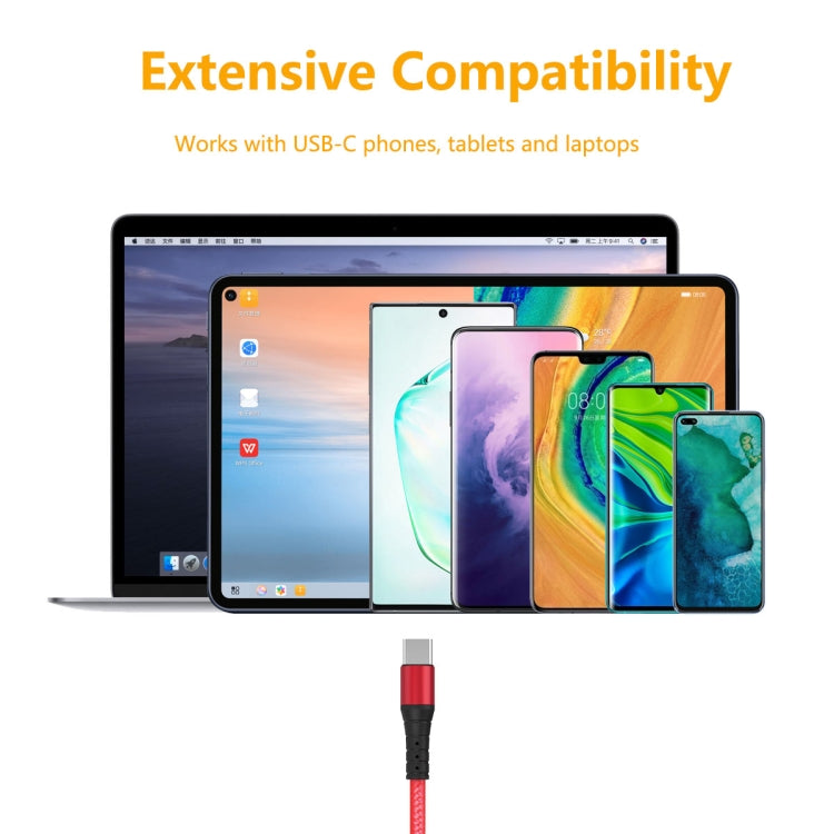 ENKAY ENK-CB102 Nylon Weaving USB to Type-C Data Transfer Charging Cable