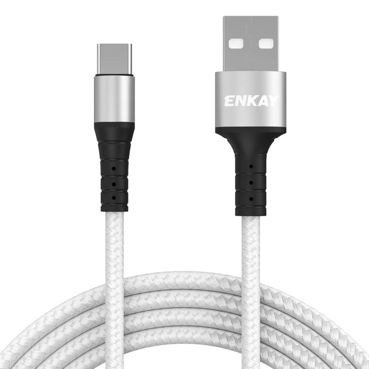 ENKAY ENK-CB102 Nylon Weaving USB to Type-C Data Transfer Charging Cable