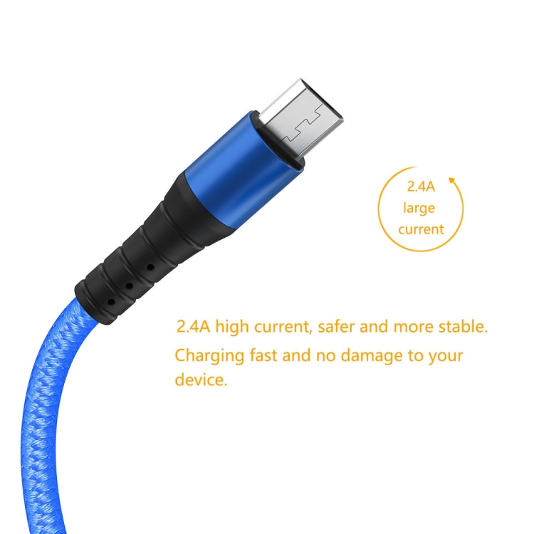 ENKAY ENK-CB302 Nylon Weaving USB to Micro USB Data Transfer Charging Cable