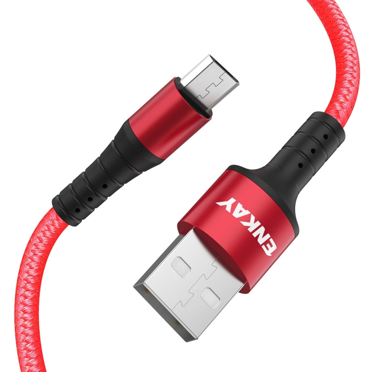 ENKAY ENK-CB302 Nylon Weaving USB to Micro USB Data Transfer Charging Cable