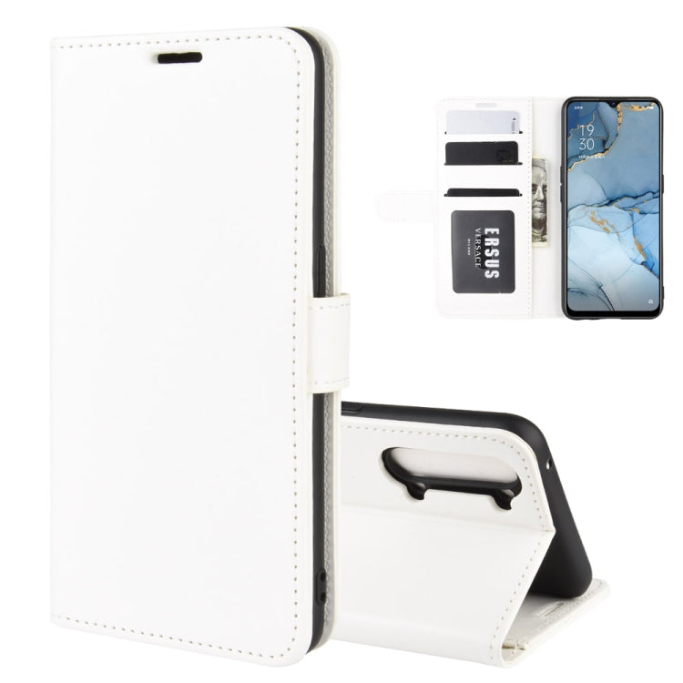 For Oppo Reno3 5G R64 Texture Single Horizontal Flip Protective Case with Holder & Card Slots & Wallet& Photo Frame