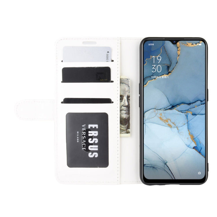 For Oppo Reno3 5G R64 Texture Single Horizontal Flip Protective Case with Holder & Card Slots & Wallet& Photo Frame