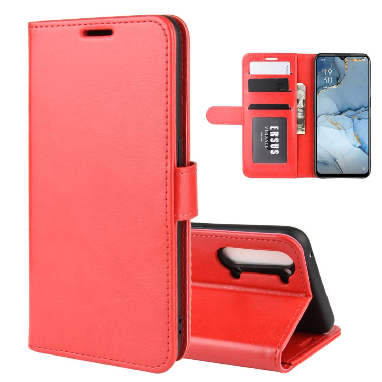 For Oppo Reno3 5G R64 Texture Single Horizontal Flip Protective Case with Holder & Card Slots & Wallet& Photo Frame