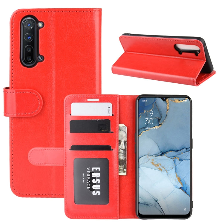 For Oppo Reno3 5G R64 Texture Single Horizontal Flip Protective Case with Holder & Card Slots & Wallet& Photo Frame