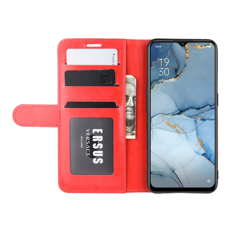 For Oppo Reno3 5G R64 Texture Single Horizontal Flip Protective Case with Holder & Card Slots & Wallet& Photo Frame