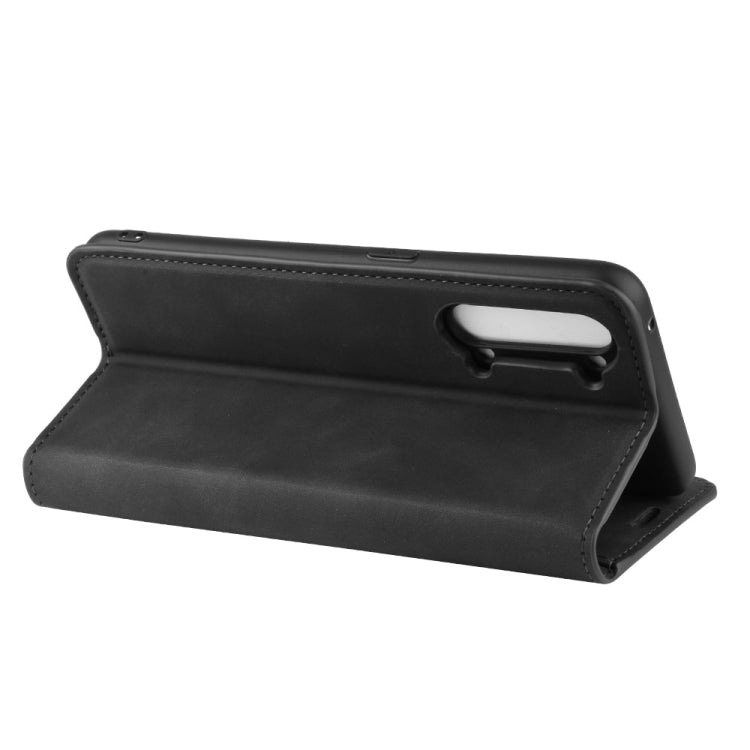 For OPPO Reno3 5G Retro-skin Business Magnetic Suction Leather Case with Holder & Card Slots & Wallet
