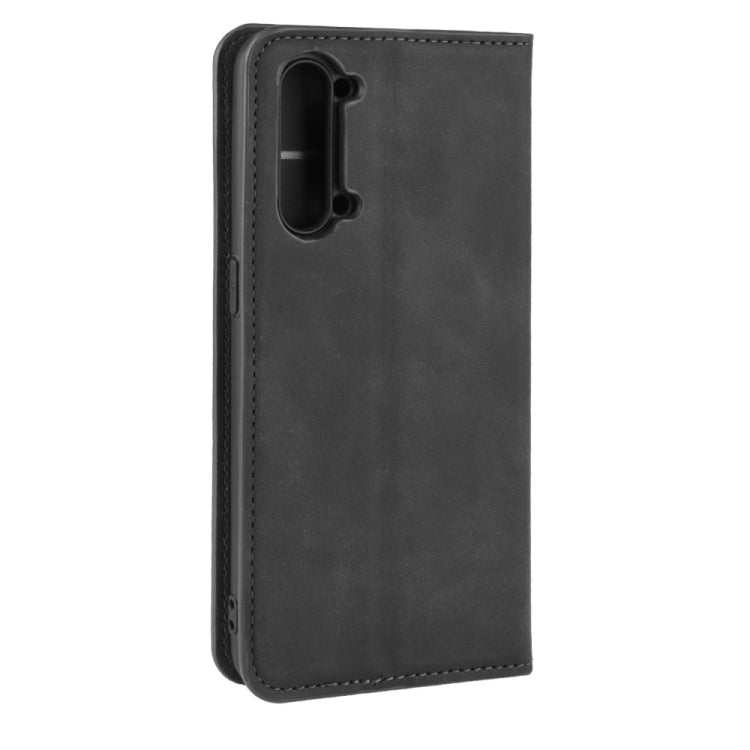 For OPPO Reno3 5G Retro-skin Business Magnetic Suction Leather Case with Holder & Card Slots & Wallet