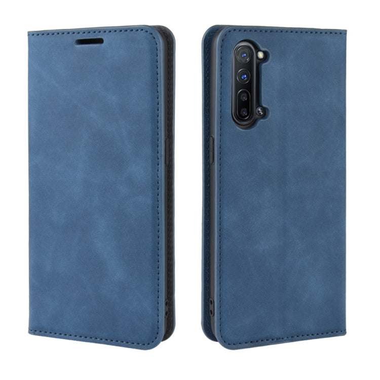 For OPPO Reno3 5G Retro-skin Business Magnetic Suction Leather Case with Holder & Card Slots & Wallet