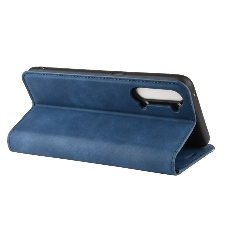 For OPPO Reno3 5G Retro-skin Business Magnetic Suction Leather Case with Holder & Card Slots & Wallet