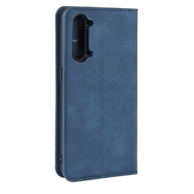 For OPPO Reno3 5G Retro-skin Business Magnetic Suction Leather Case with Holder & Card Slots & Wallet