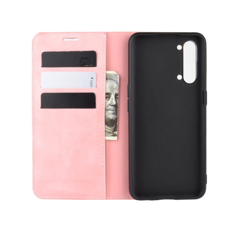 For OPPO Reno3 5G Retro-skin Business Magnetic Suction Leather Case with Holder & Card Slots & Wallet