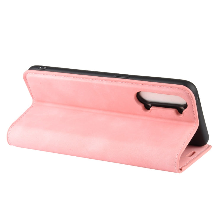 For OPPO Reno3 5G Retro-skin Business Magnetic Suction Leather Case with Holder & Card Slots & Wallet