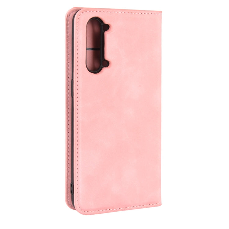 For OPPO Reno3 5G Retro-skin Business Magnetic Suction Leather Case with Holder & Card Slots & Wallet