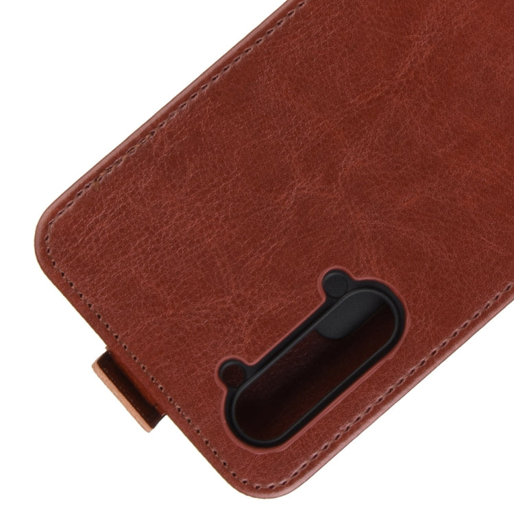For Oppo Reno3 5G R64 Texture Single Vertical Flip Leather Protective Case with Card Slots & Photo Frame