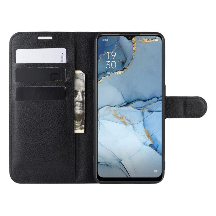 For Oppo Reno3 5G Litchi Texture Horizontal Flip Protective Case with Holder & Card Slots & Wallet
