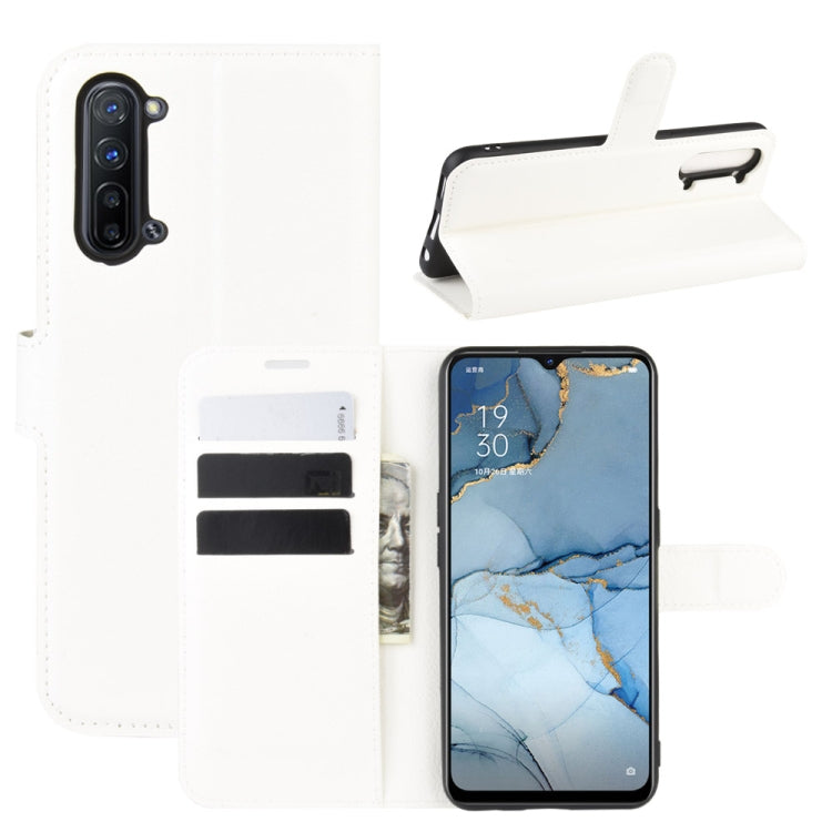 For Oppo Reno3 5G Litchi Texture Horizontal Flip Protective Case with Holder & Card Slots & Wallet