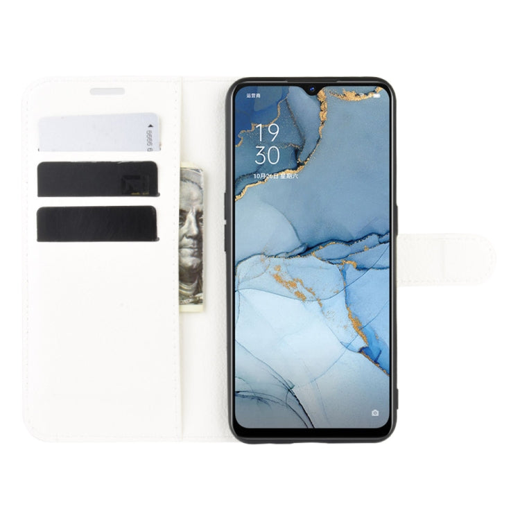 For Oppo Reno3 5G Litchi Texture Horizontal Flip Protective Case with Holder & Card Slots & Wallet
