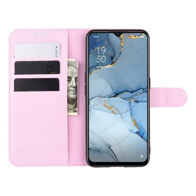 For Oppo Reno3 5G Litchi Texture Horizontal Flip Protective Case with Holder & Card Slots & Wallet