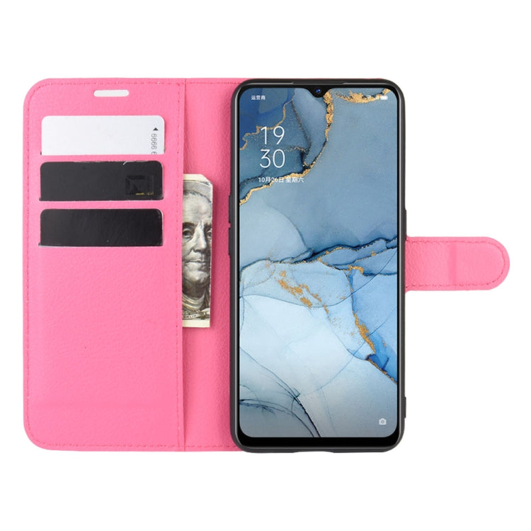 For Oppo Reno3 5G Litchi Texture Horizontal Flip Protective Case with Holder & Card Slots & Wallet