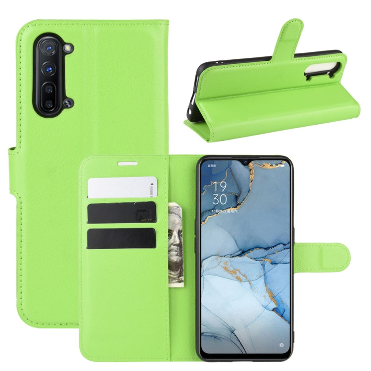For Oppo Reno3 5G Litchi Texture Horizontal Flip Protective Case with Holder & Card Slots & Wallet