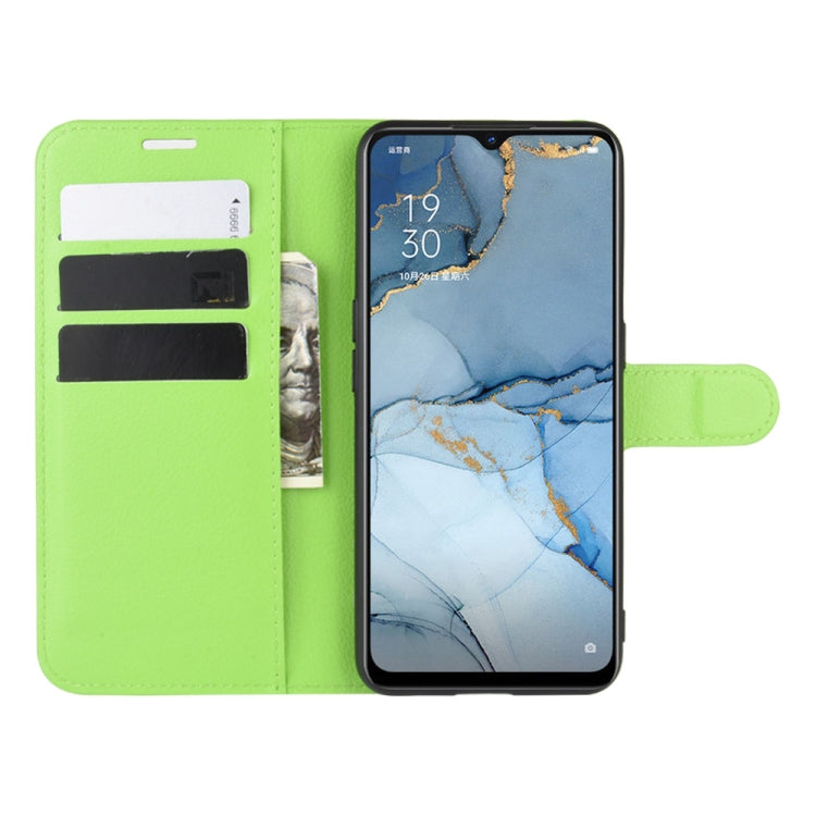 For Oppo Reno3 5G Litchi Texture Horizontal Flip Protective Case with Holder & Card Slots & Wallet