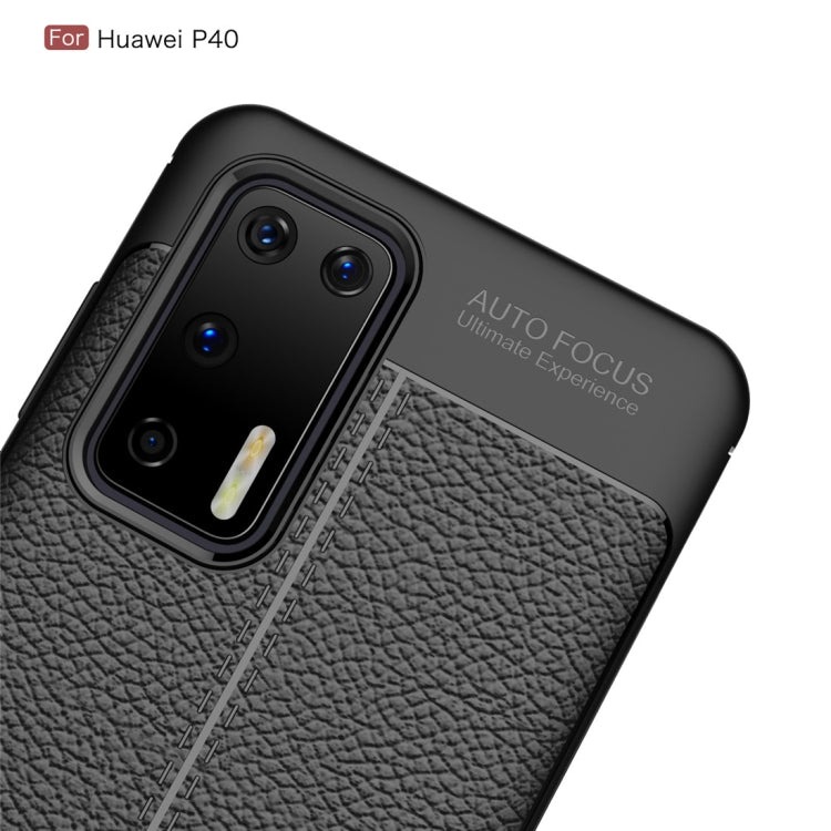 For Huawei P40 Litchi Texture TPU Shockproof Case