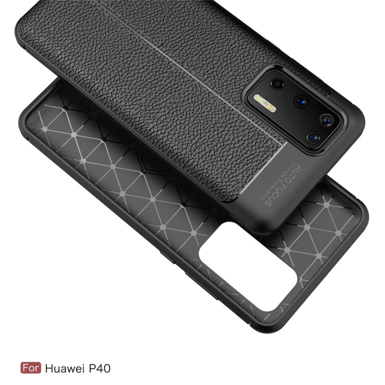 For Huawei P40 Litchi Texture TPU Shockproof Case