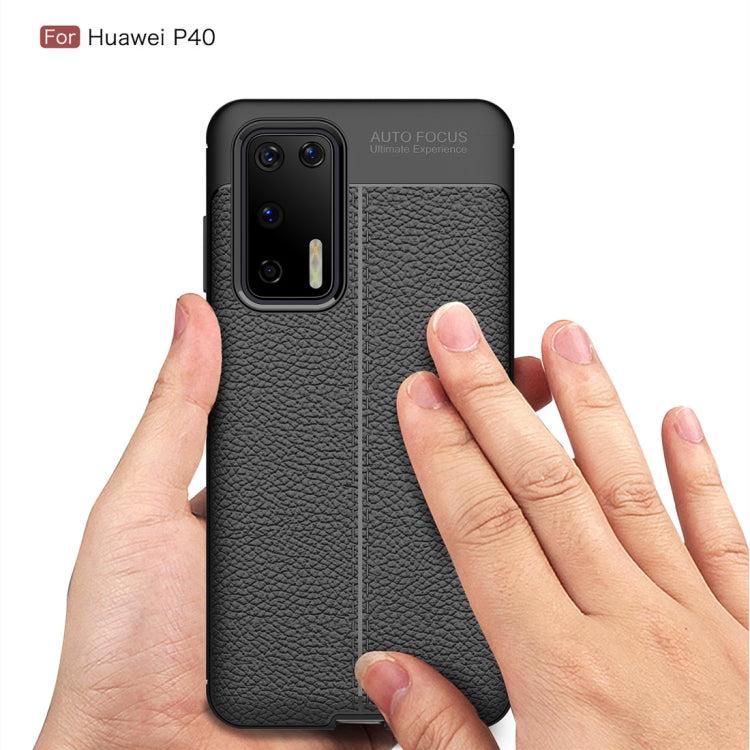 For Huawei P40 Litchi Texture TPU Shockproof Case