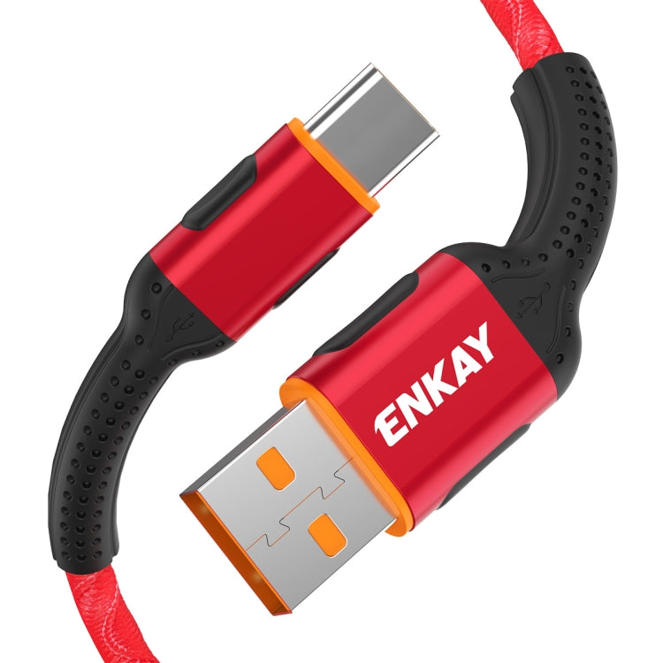 ENKAY ENK-CB103 Cloth Weaving Thread USB to USB Type-C Data Transfer Charging Cable
