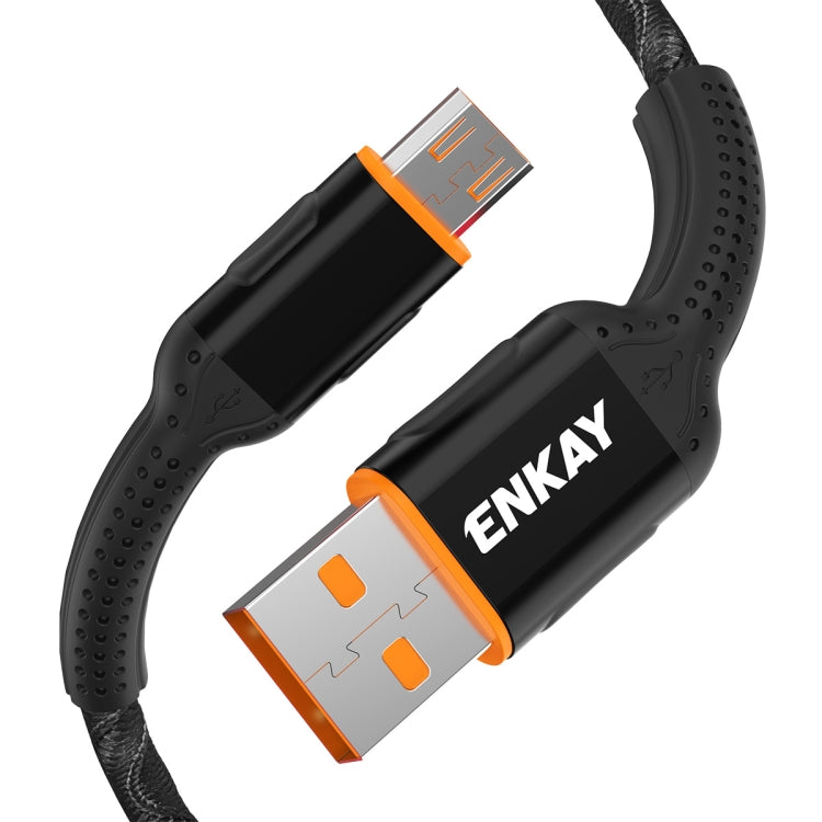 ENKAY ENK-CB303 Cloth Weaving Thread USB to Micro USB Data Transfer Charging Cable