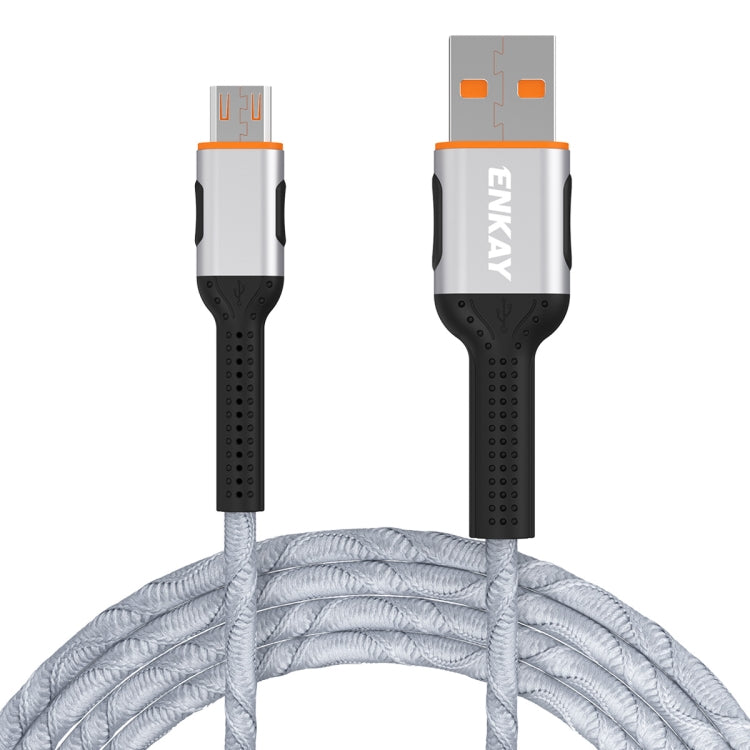 ENKAY ENK-CB303 Cloth Weaving Thread USB to Micro USB Data Transfer Charging Cable