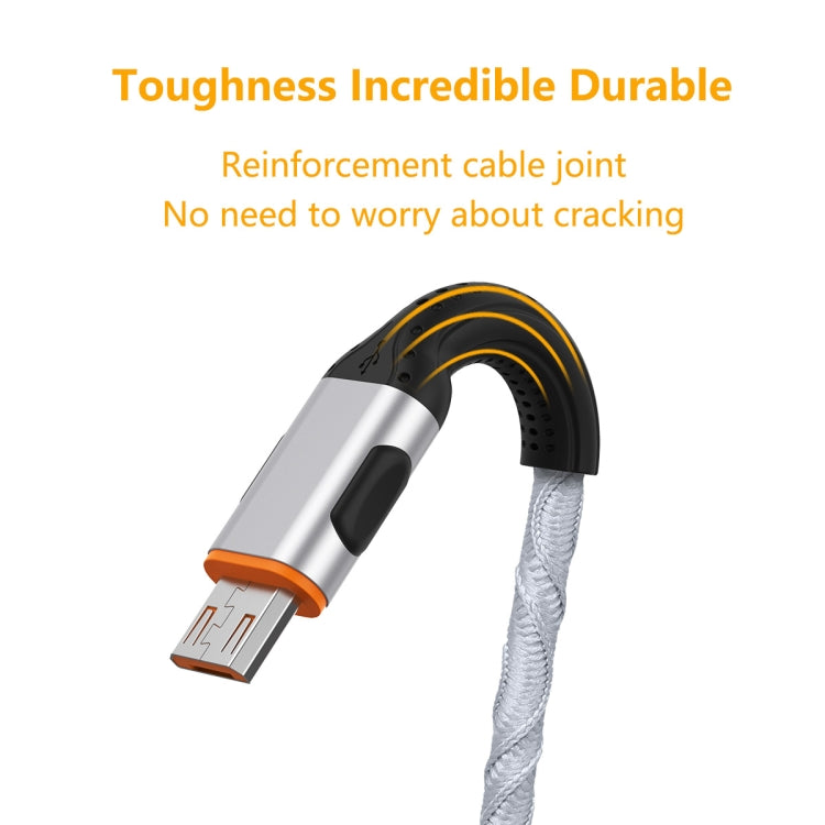 ENKAY ENK-CB303 Cloth Weaving Thread USB to Micro USB Data Transfer Charging Cable