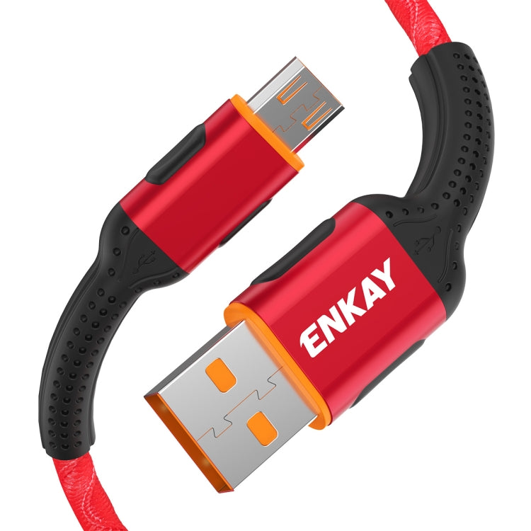ENKAY ENK-CB303 Cloth Weaving Thread USB to Micro USB Data Transfer Charging Cable