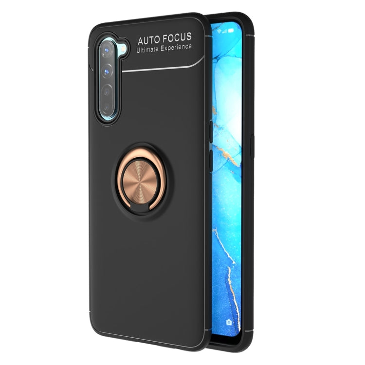 For OPPO Reno3 Metal Ring Holder 360 Degree Rotating TPU Case