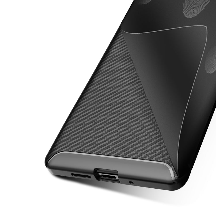 For OPPO A91 Carbon Fiber Texture Shockproof TPU Case(Black)