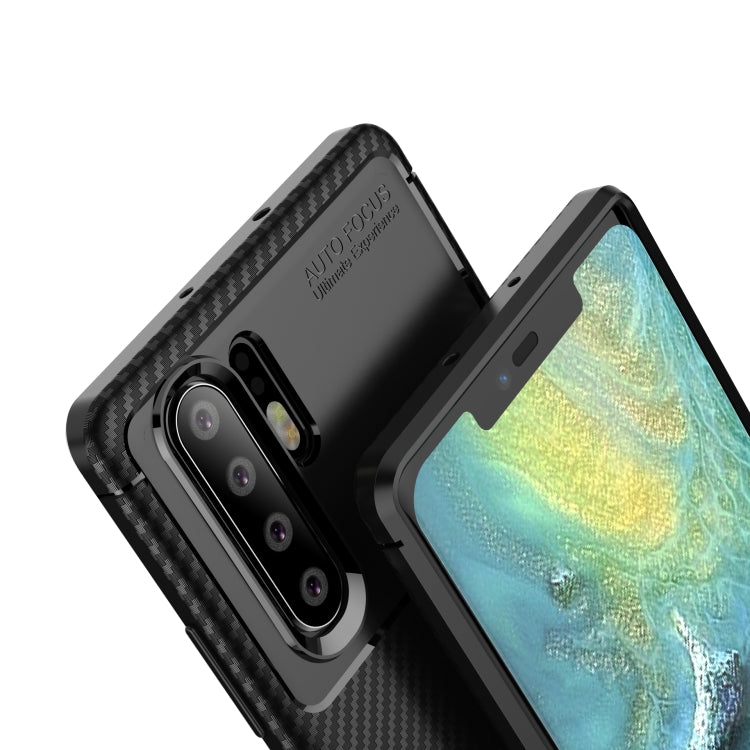 For OPPO A91 Carbon Fiber Texture Shockproof TPU Case(Black)