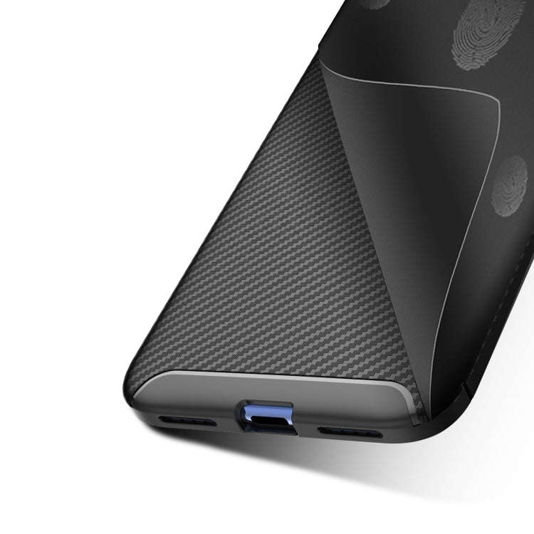 For OPPO A8 Carbon Fiber Texture Shockproof TPU Case