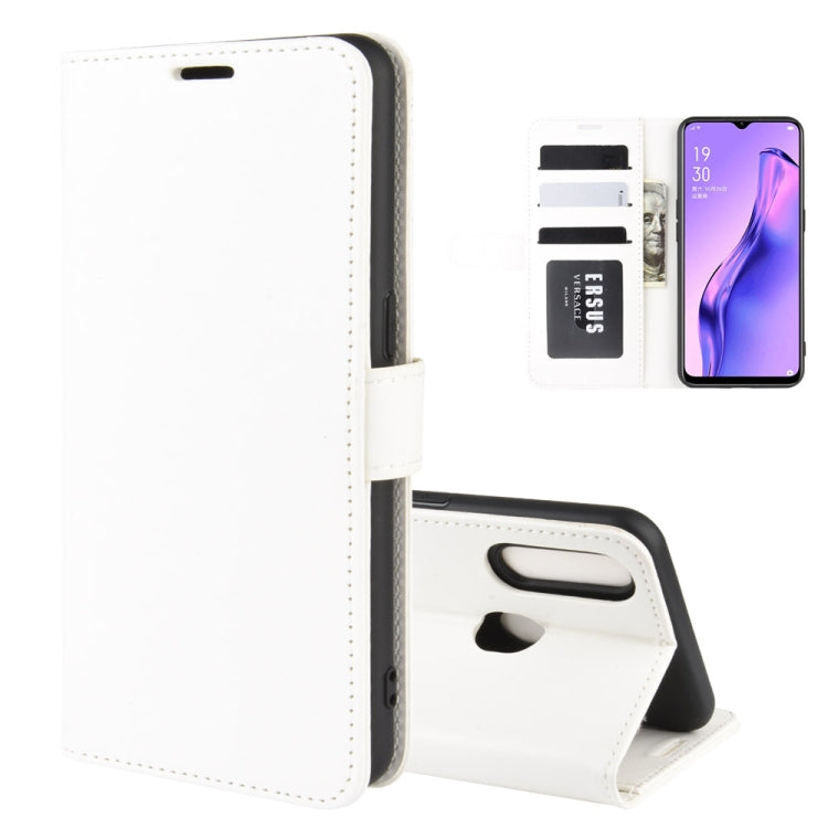 For Oppo A8 R64 Texture Single Horizontal Flip Protective Case with Holder & Card Slots & Wallet& Photo Frame