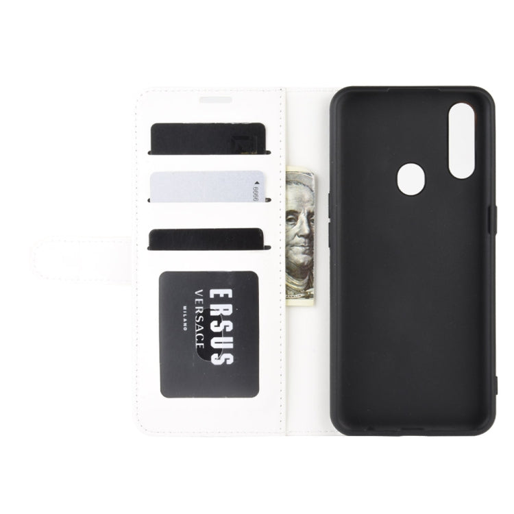 For Oppo A8 R64 Texture Single Horizontal Flip Protective Case with Holder & Card Slots & Wallet& Photo Frame