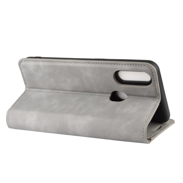 For Oppo A8 Retro-skin Business Magnetic Suction Leather Case with Holder & Card Slots & Wallet