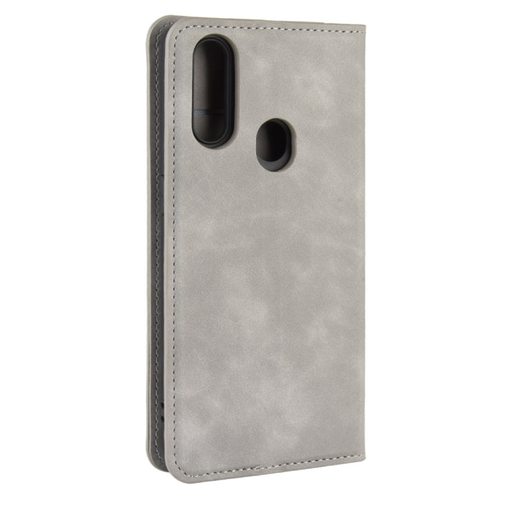 For Oppo A8 Retro-skin Business Magnetic Suction Leather Case with Holder & Card Slots & Wallet