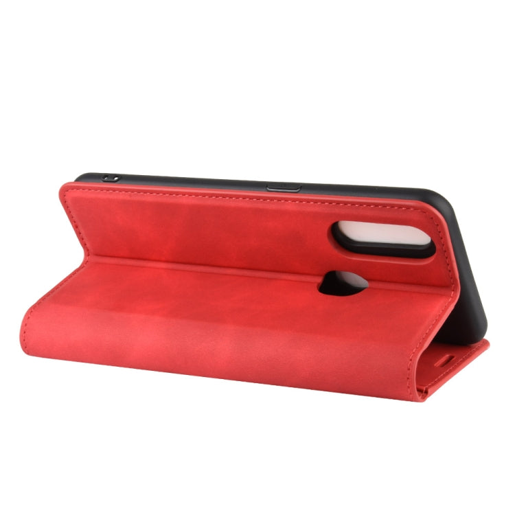 For Oppo A8 Retro-skin Business Magnetic Suction Leather Case with Holder & Card Slots & Wallet