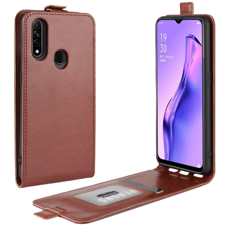For Oppo A8 R64 Texture Single Vertical Flip Leather Protective Case with Card Slots & Photo Frame