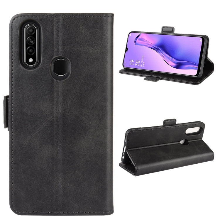 For Oppo A8 Dual-side Magnetic Buckle Horizontal Flip Leather Case with Holder & Card Slots & Wallet