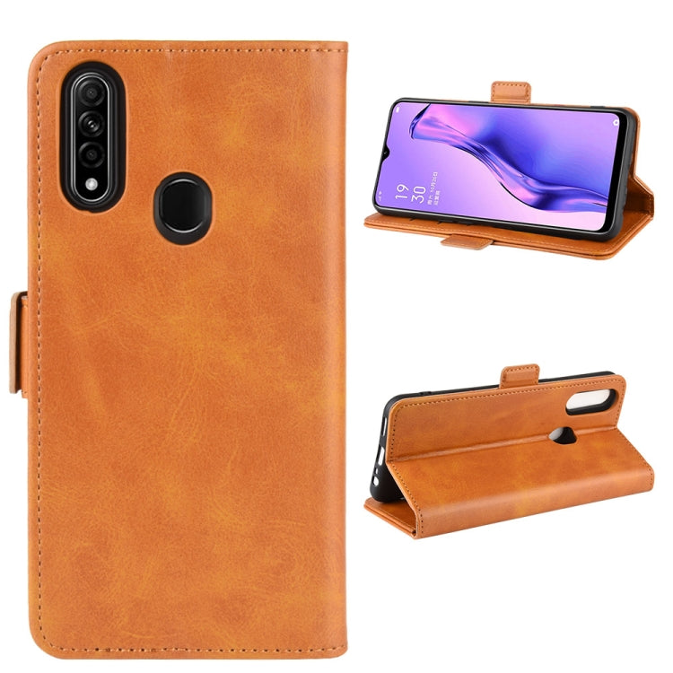 For Oppo A8 Dual-side Magnetic Buckle Horizontal Flip Leather Case with Holder & Card Slots & Wallet