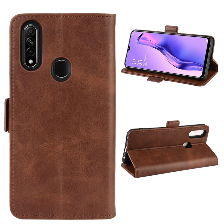 For Oppo A8 Dual-side Magnetic Buckle Horizontal Flip Leather Case with Holder & Card Slots & Wallet
