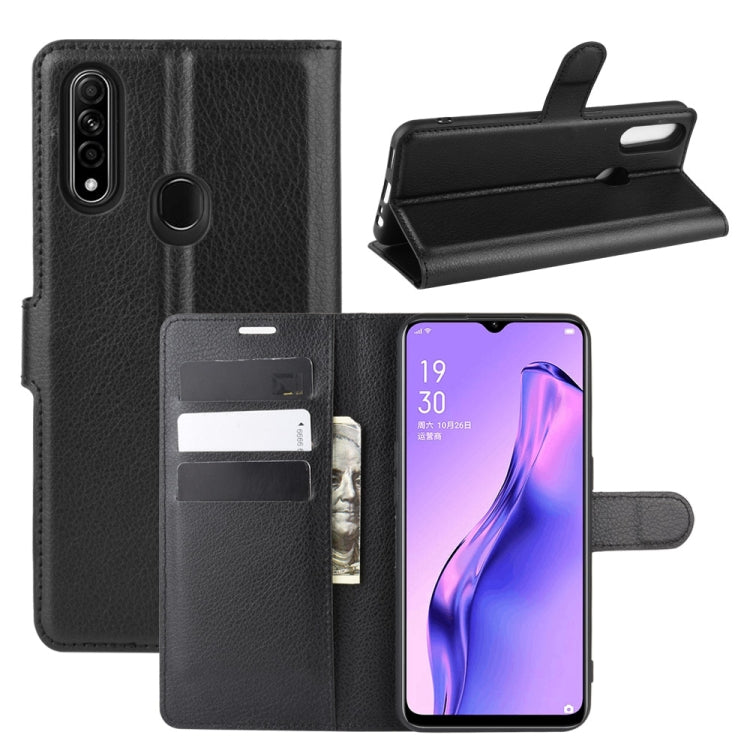 For Oppo A8 Litchi Texture Horizontal Flip Protective Case with Holder & Card Slots & Wallet