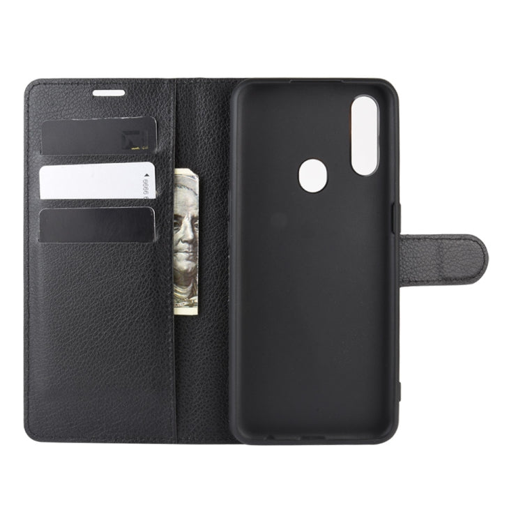 For Oppo A8 Litchi Texture Horizontal Flip Protective Case with Holder & Card Slots & Wallet